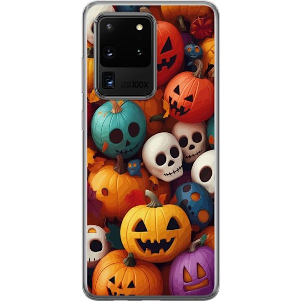 Samsung Galaxy S20 Ultra Genomskinligt Skal Halloween mönster