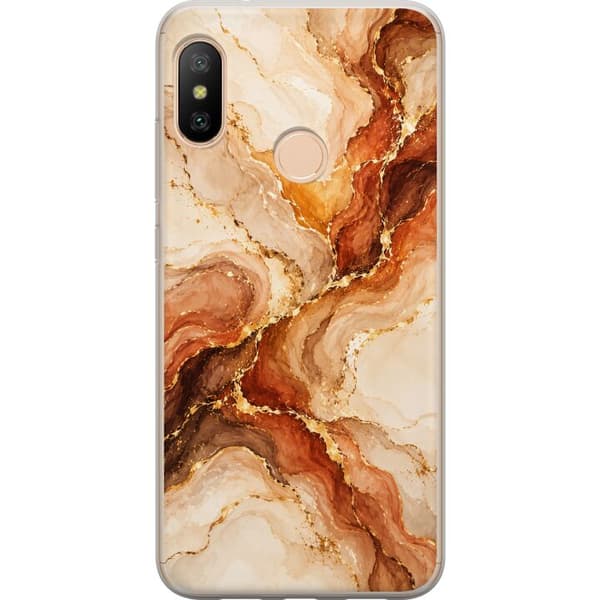 Kompatibelt Mobildeksel til Xiaomi Redmi 6 Pro Høstagat beige