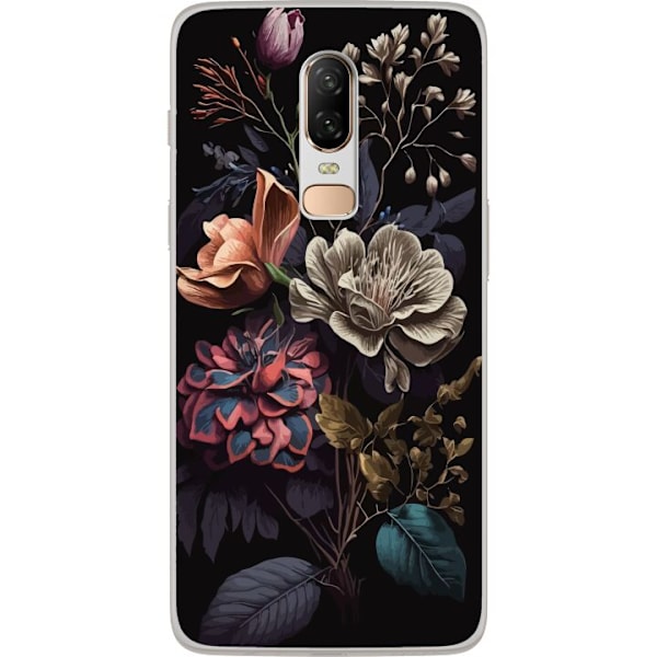 OnePlus 6 Genomskinligt Skal Blommor