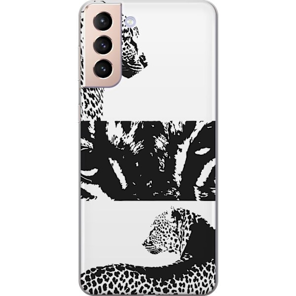 Samsung Galaxy S21 Läpinäkyvä kuori Leopard Faces