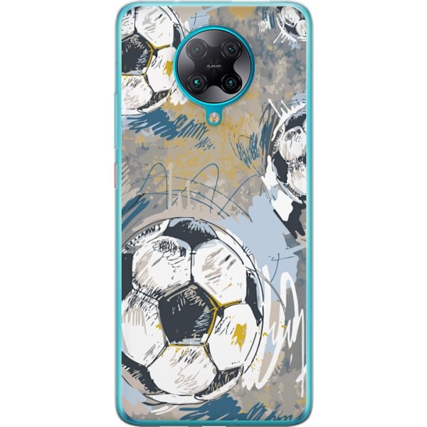 Xiaomi Poco F2 Pro Gennemsigtig cover Fodbold