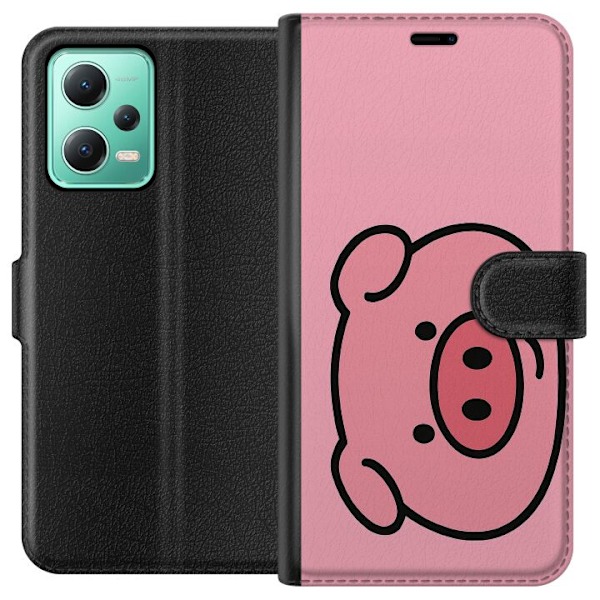 Xiaomi Redmi Note 12 Lompakkokotelo Kawaii Piggy