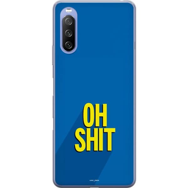 Kompatibelt Mobilskal till Sony Xperia 10 III Lite Oh Shit text blå
