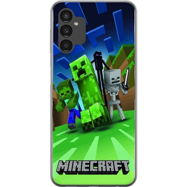 Samsung Galaxy A04s Genomskinligt Skal Minecraft Creeper mobilskal i klassisk grön pixelstil