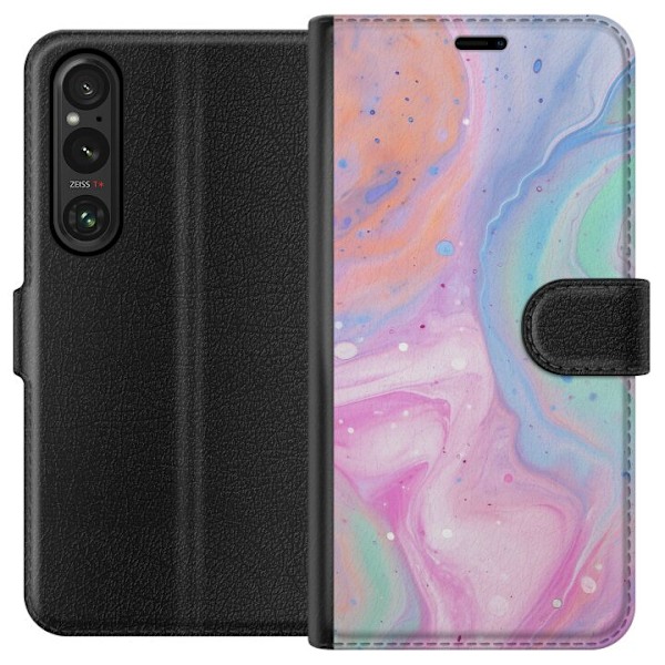 Sony Xperia 1 V Plånboksfodral Pastellmarmor