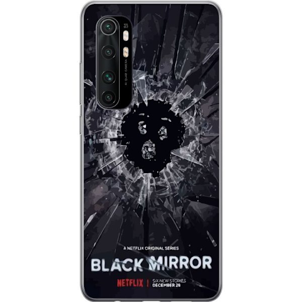 Xiaomi Mi Note 10 Lite Läpinäkyvä kuori Black Mirror Sci-Fi Netflix -sarja Dystopia Teknologia Cyberpunk Synkkä TV Videopeli Teema