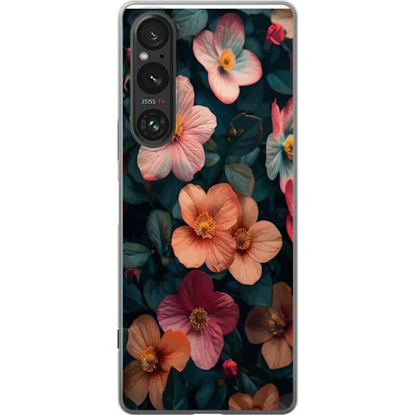 Sony Xperia 1 VI Gjennomsiktig deksel Blomster