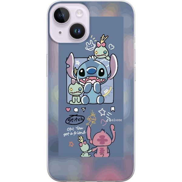 Apple iPhone 15 Plus Läpinäkyvä kuori Stitch Ystävät