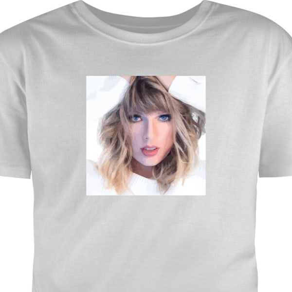 Barn-T-shirt | Bekväm T-shirt för Barn Taylor Swift grå 3-4 År