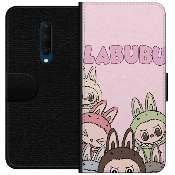 OnePlus 7T Pro Plånboksfodral Labubu Pop Mart Karaktärer Figurer Samlarobjekt Populär Figurserie Design Pop Mart Toy Art Motiv