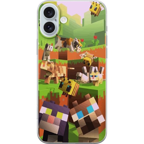 Apple iPhone 16 Plus Gjennomsiktig deksel MineCraft