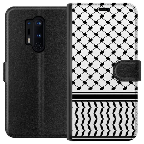 Kompatibelt Plånboksfodral till OnePlus 8 Pro Keffiyeh mönster