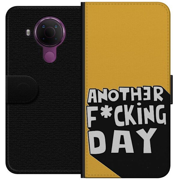 Nokia 5.4 Lompakkokotelo Another Day Tekstimotiivi Huumori Katumuoti Graafinen Rohkea Tyyli Suosittu Elämäntapa Kaupunkimuoti Design