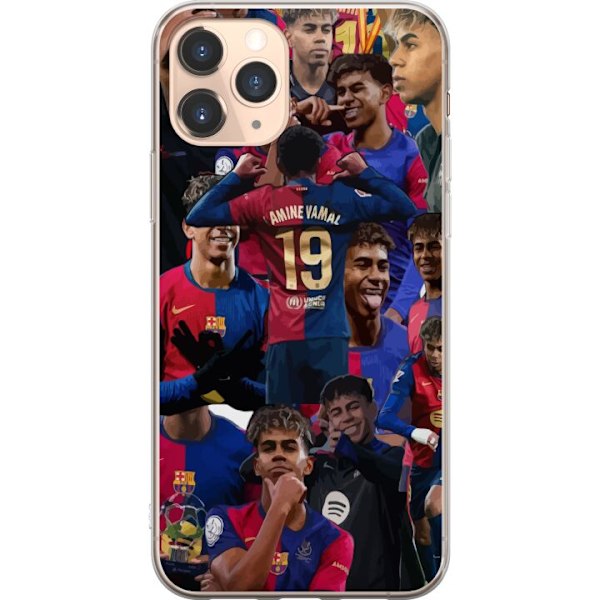 Apple iPhone 11 Pro Gennemsigtig cover Lamine Yamal mobilcover til fodboldfans