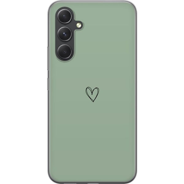 Samsung Galaxy S24 FE Läpinäkyvä kuori Sydän