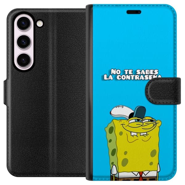 Kompatibelt Plånboksfodral till Samsung Galaxy S23 SpongeBob SquarePants