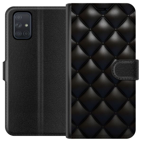 Samsung Galaxy A71 Plånboksfodral Leather Black
