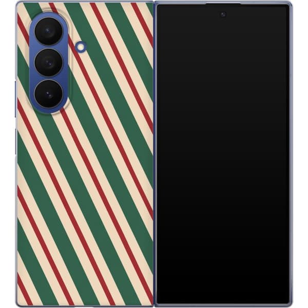 Kompatibelt Mobilskal till Samsung Galaxy Z Fold8 Ultra Gröna retroränder grön