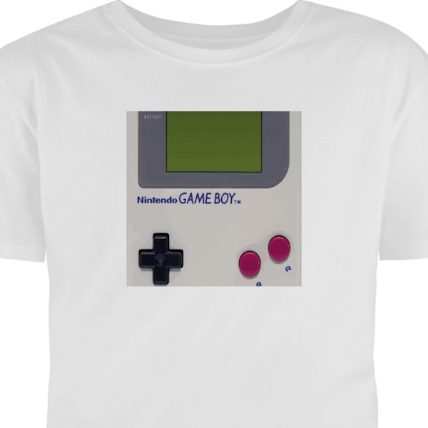 Børne T-shirt | Behagelig T-shirt til Børn Game Boy hvid 2-3 År