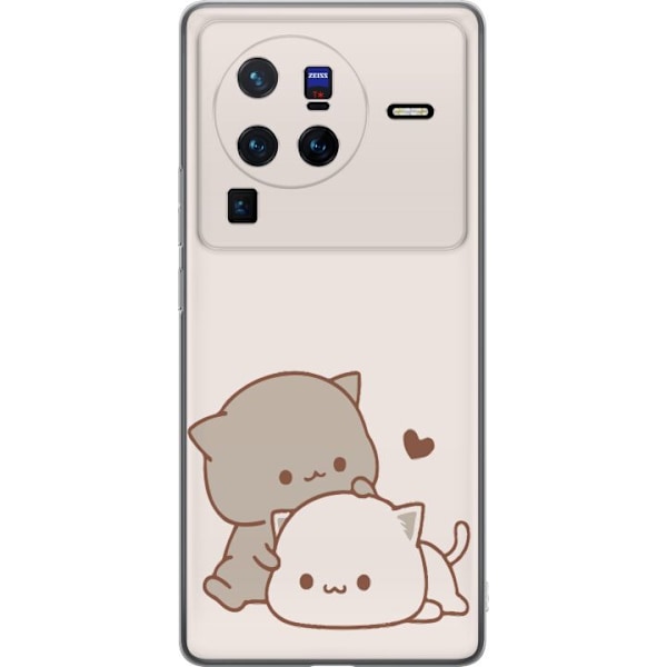 vivo X80 Pro Genomskinligt Skal Kawaii Söta katter