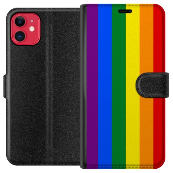 Apple iPhone 11 Lompakkokotelo Pride Flagga