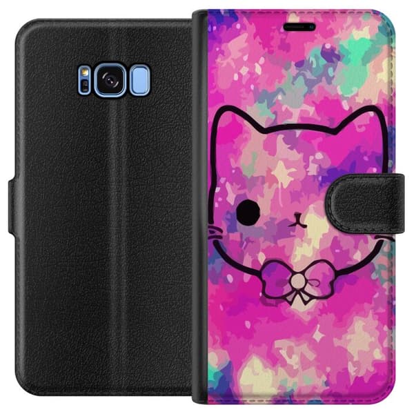 Kompatibelt Plånboksfodral till Samsung Galaxy S8 Katt