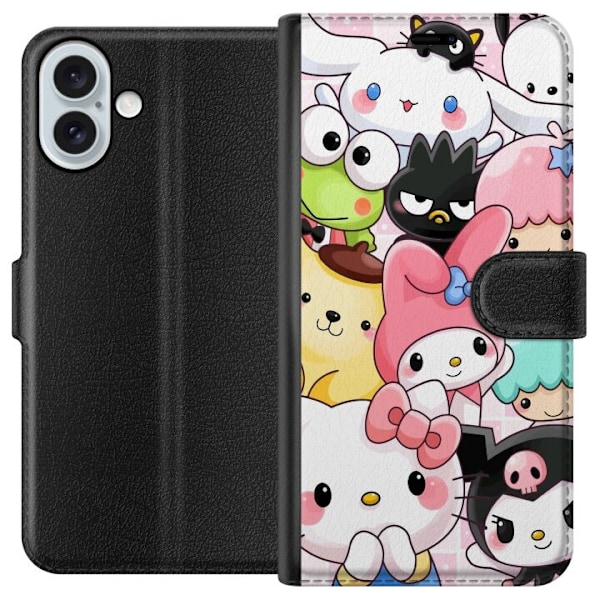 Apple iPhone 16 Plus Plånboksfodral Kawaii Sanrio Crew