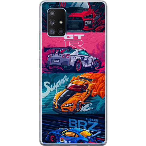Samsung Galaxy A71 5G Läpinäkyvä kuori Subaru Racing