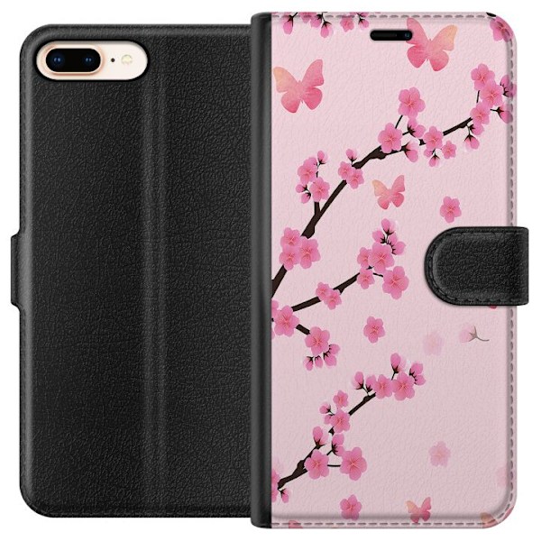 Apple iPhone 8 Plus Plånboksfodral Blommor