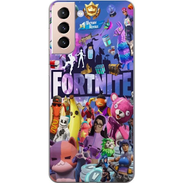 Samsung Galaxy S21 Läpinäkyvä kuori Fortnite Skins Emotes Battle Royale Hahmot Gamer Peliteema Siisti Lapset Nuoret