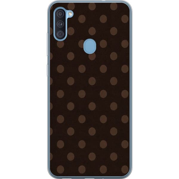 Kompatibelt Mobilskal till Samsung Galaxy A11 Mocha Dots brun