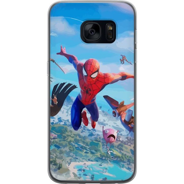 Samsung Galaxy S7 Gjennomsiktig deksel Fortnite Spiderman