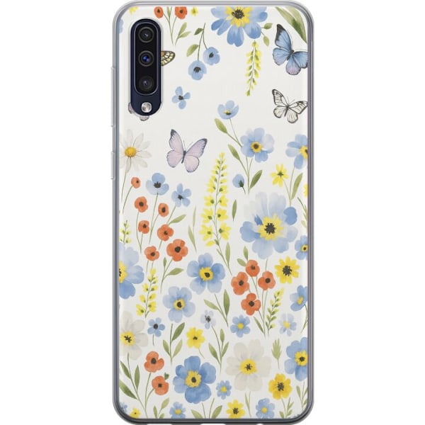 Samsung Galaxy A50 Genomskinligt Skal Sommarblommor