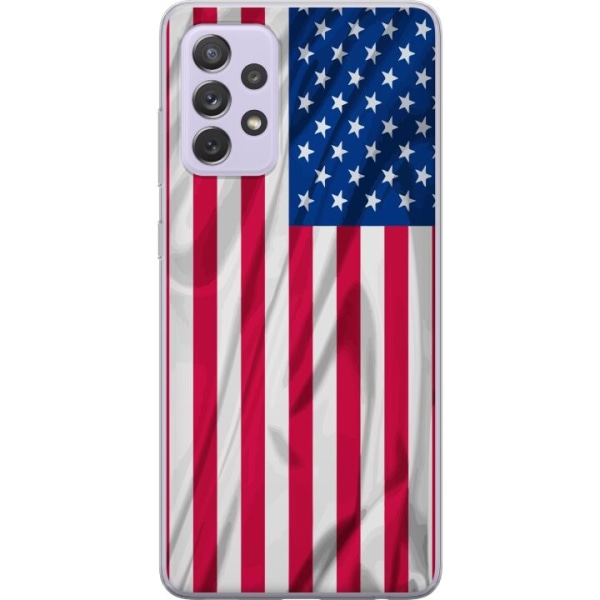 Samsung Galaxy A52s 5G Läpinäkyvä kuori USA lippu