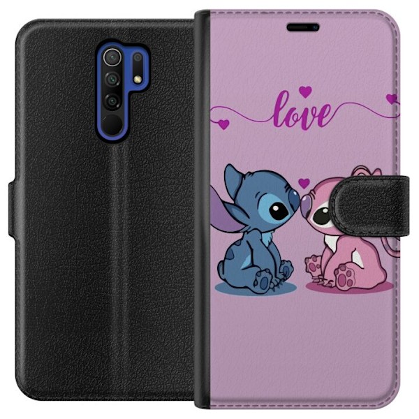 Xiaomi Redmi 9 Tegnebogsetui Lilo & Stitch – Angel Edition
