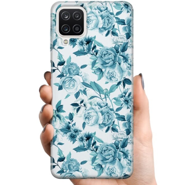 Samsung Galaxy A12 TPU Matkapuhelimen kuori Kukat