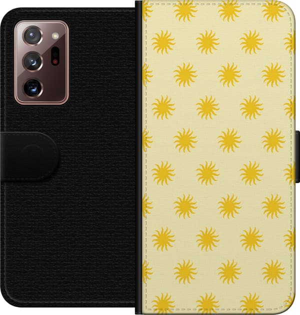 Kompatibelt Lommeboketui til Samsung Galaxy Note20 Ultra Gule soler gul