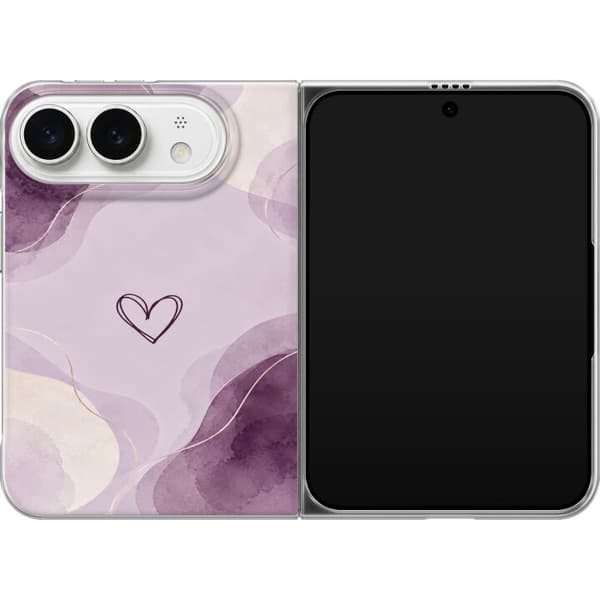 Kompatibelt Mobilskal till Apple iPhone Duo Lavendelhjärta lila