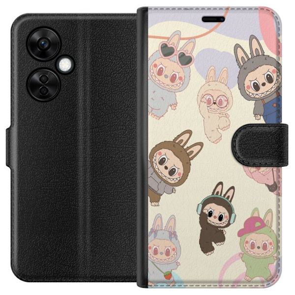 OnePlus Nord CE3 Plånboksfodral Labubu Pop Mart Kollektion Motiv Figur Samling Design Populärt Art Toy Pop Mart Kreativ Grafiskt