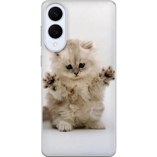 Samsung Galaxy S25 Edge Genomskinligt Skal Katt