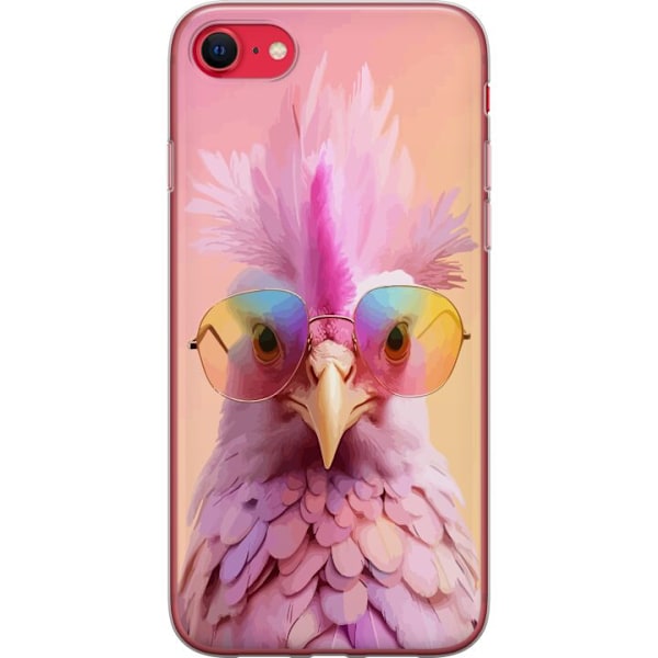 Apple iPhone 16e Läpinäkyvä kuori Pink Bird