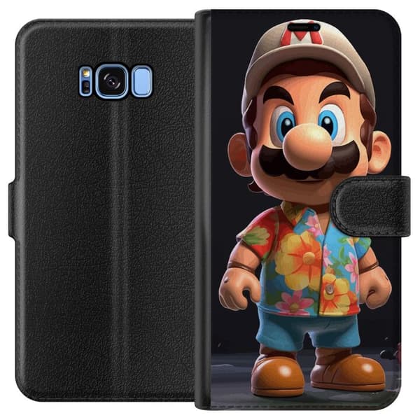 Kompatibelt Plånboksfodral till Samsung Galaxy S8 Super Mario