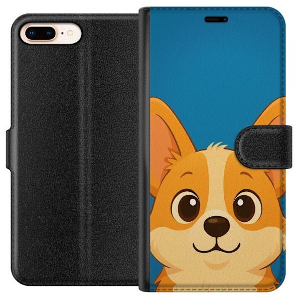 Apple iPhone 8 Plus Lommeboketui Hello Corgi