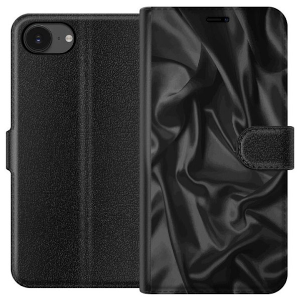 Apple iPhone 16e Lompakkokotelo Silkki Musta