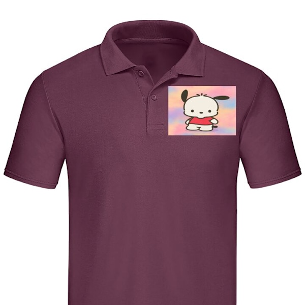 Poloshirt til Voksen | Elegant Poloshirt Kawaii Sanrio Pochacc Bordeaux Medium