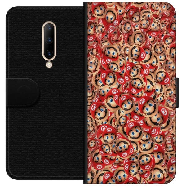 Kompatibelt Plånboksfodral till OnePlus 7 Pro Super Mario mönster röd