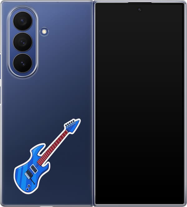 Kompatibel Mobilcover til Samsung Galaxy Z Fold7 Blå elgitarr blå