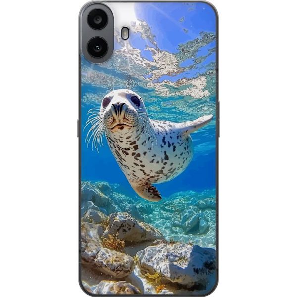 Nothing CMF Phone 1 Läpinäkyvä kuori Myynti Meri Uiminen Eläinaihe Luonto Vesimotiivi Sininen Suunnittelu Meriteema Suosittu Motiivi Villieläimet