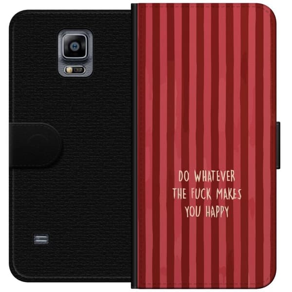 Kompatibel Tegnebogsetui til Samsung Galaxy Note 4 Gör det som gör dig glad rød