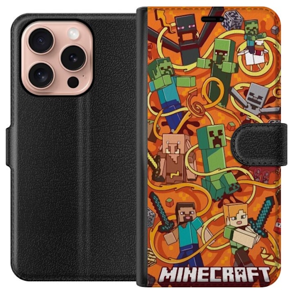 Apple iPhone 16 Pro Lompakkokotelo Minecraft